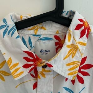 Katin Tropical Floral Shirt with Red, Yellow, and Blue